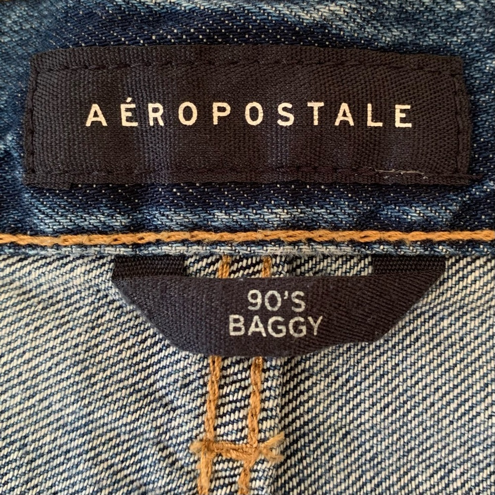 Aero 90’s Baggy Ripped Button Fly Jeans (Boho Distressed Festival Hippie Indie) - Picture 8 of 9